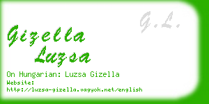 gizella luzsa business card